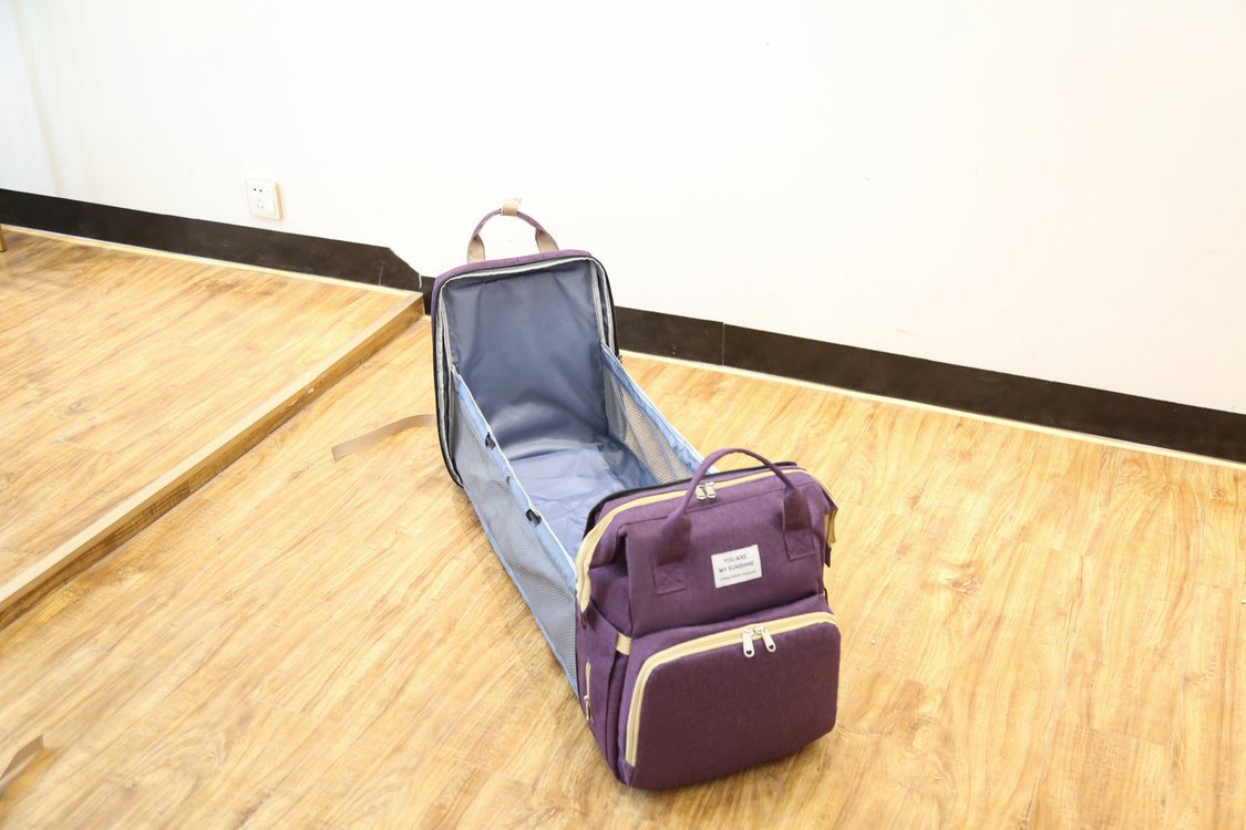 妈咪包 升级版多功能双肩包韩国ins大容量可折叠婴儿床便携旅行包详情35