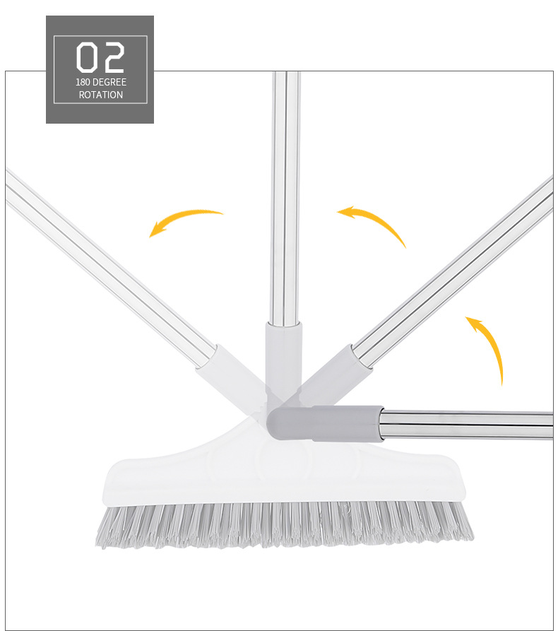 Hard bristle floor brush, floor crack brush, bathroom wash, corner and toilet tile brush, crack cleaning brush, glass scraper brush, broom pic 22