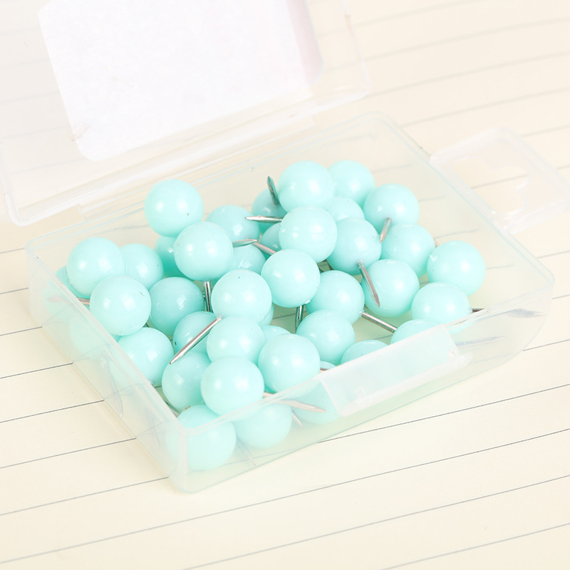 Fresh and colorful round-headed thumbtacks, box set, photo wall posters, wholesale cork nails, fixed earth nails, office supplies pic 4