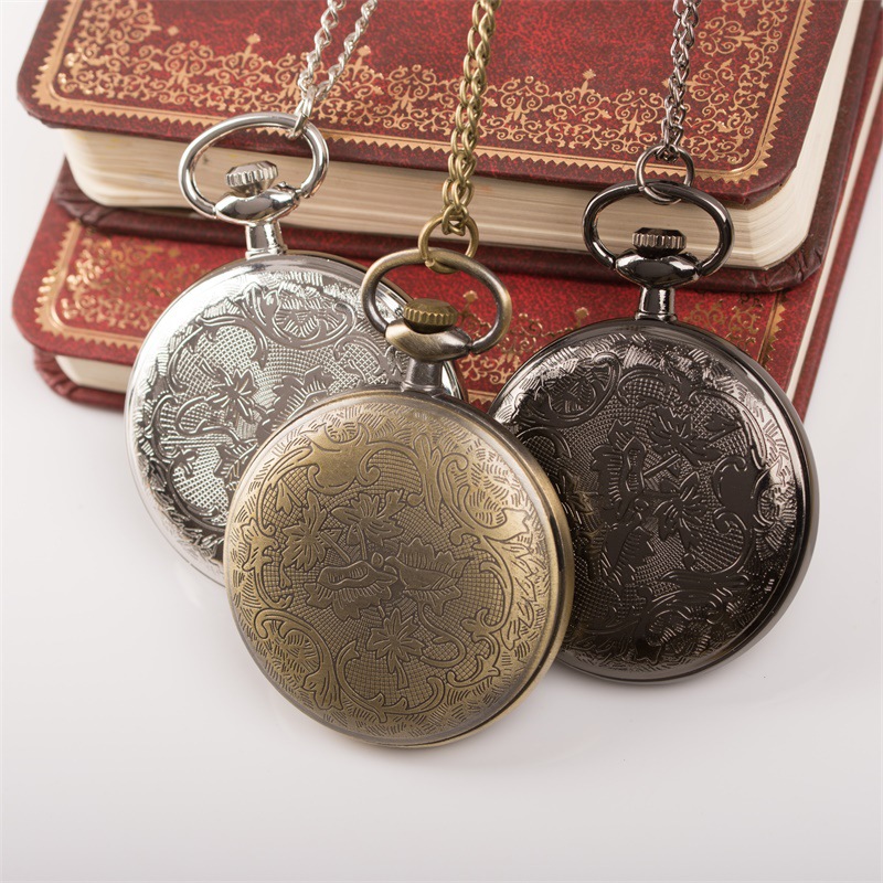 跨镜一件代发海马弹 复古翻盖项链大号怀表欧美抖音旅游区爆款详情4