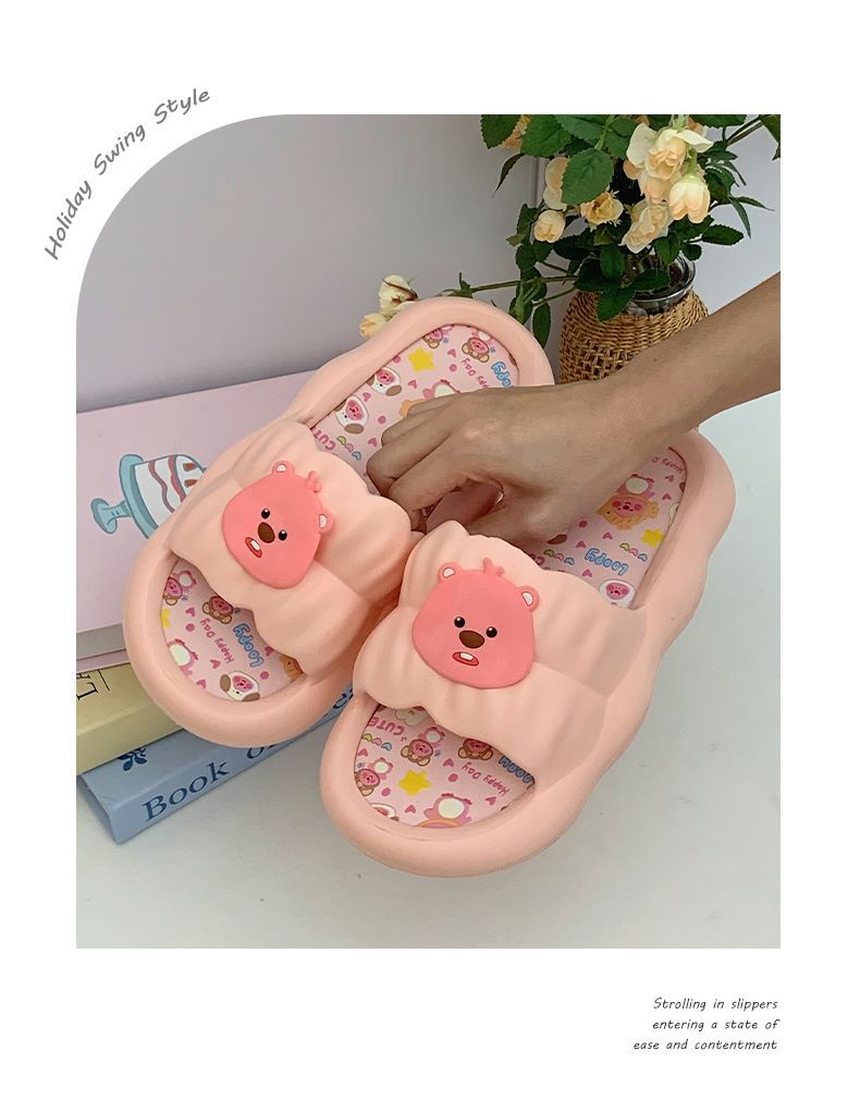 可爱小海狸2024新款花瓣拖鞋女夏外穿ins家居防滑室内凉 拖 浪漫详情12