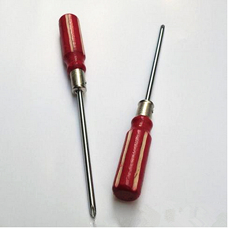 Red wooden handles 3-inch, 4-inch and 8-inch wooden screwdrivers, screwdrivers with cross-head screws and screwdrivers pic 6