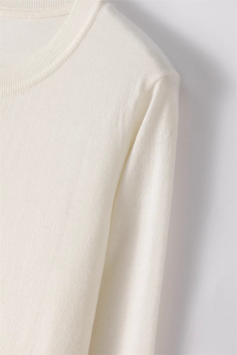 【 Fine-spun Wool 】 Beaded chain simple and intellectual patchwork long-sleeved thin wool knitted cardigan 24 early Autumn new style pic 8