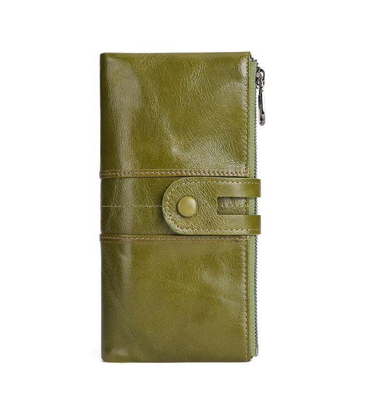 复古真皮女士钱包 韩版时尚手机包头层牛皮rfid长款钱包 purse详情34