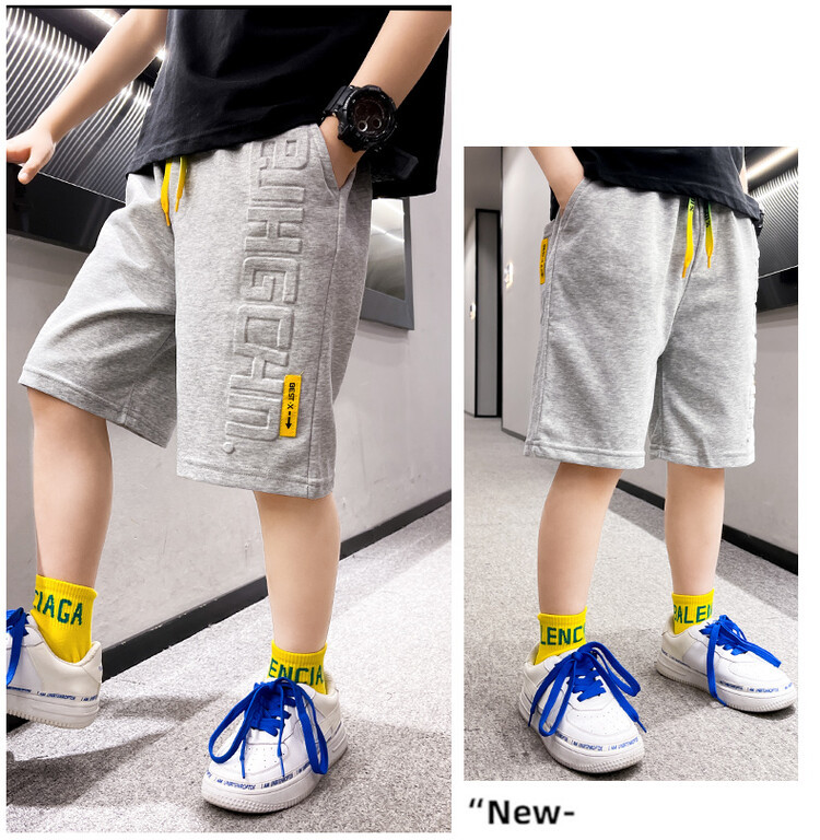 The 2022 new summer loose and stylish cotton capri shorts for boys are a trend of casual summer pants for middle-aged children pic 7