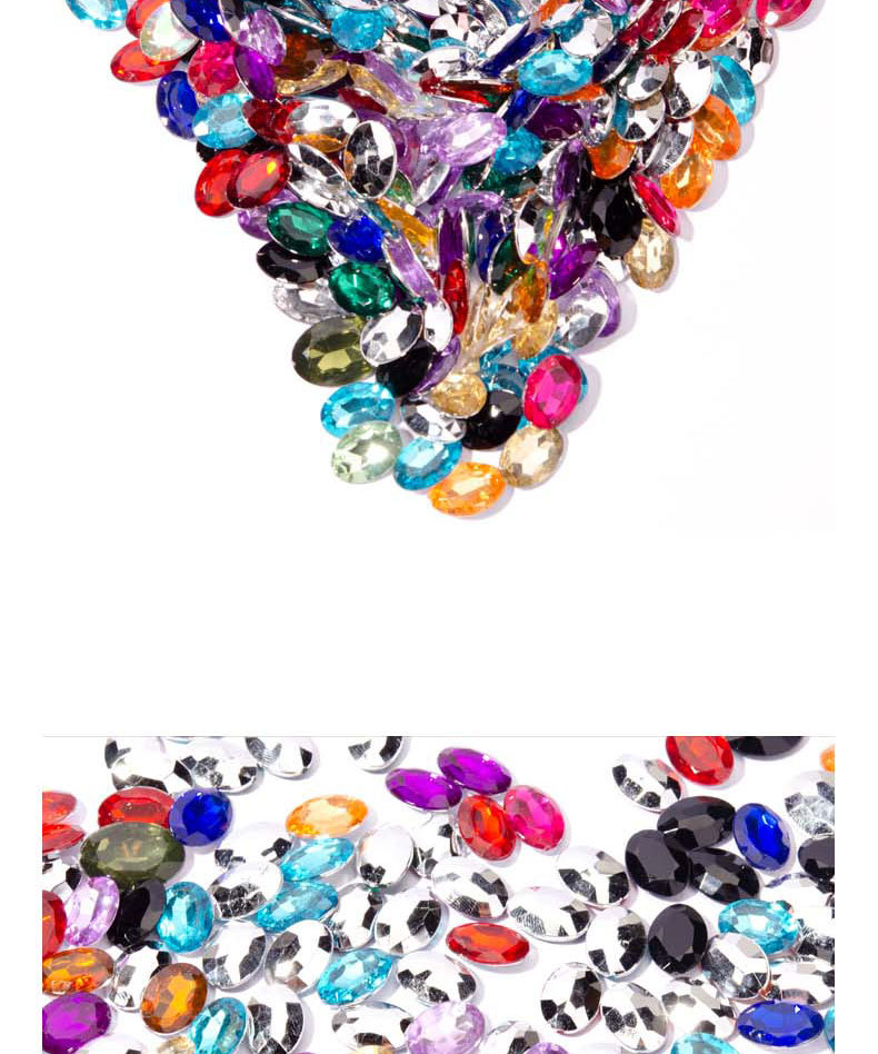 尖底椭圆亚克力蛋形贴钻 饰品粘胶水晶石 女鞋鞋根鞋花发饰贴片详情20