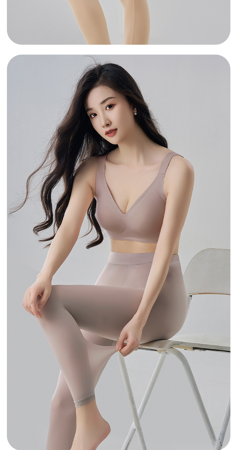 秋裤女无痕内搭玻尿酸美肤弹力高腰收腹肌底保暖裤秋冬新款打底裤详情2