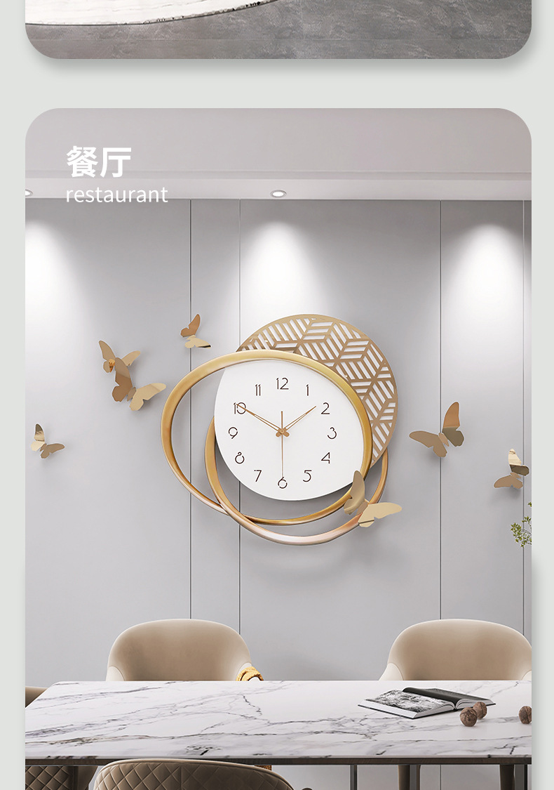 Reloj decorativo reloj de pared sala de estar simple nórdico creativo moderno colgante de pared reloj de lujo creativo reloj de pared pic 10