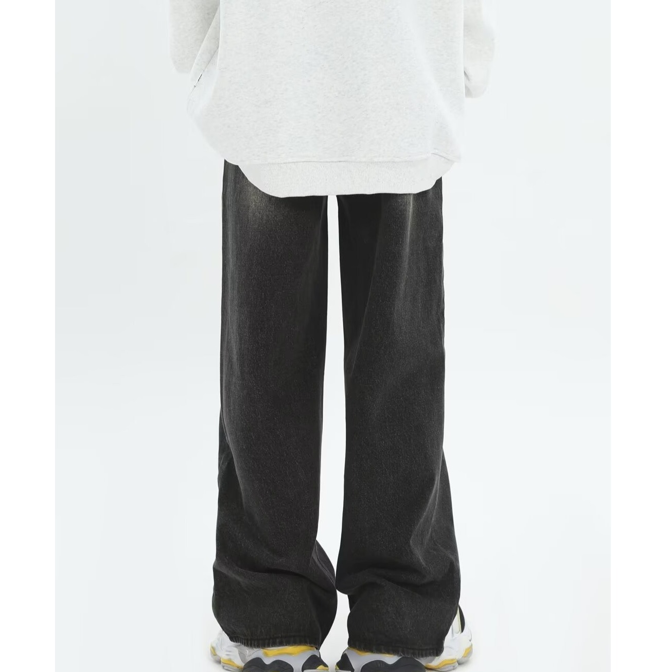 High street jeans for Spring/Autumn 2024, loose and tight American retro wide-leg straight-leg trendy casual long pants for men pic 3