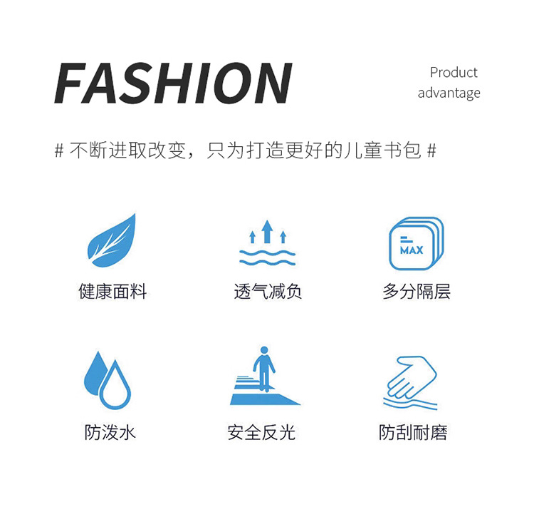 外贸厂家新款库洛米幼儿双背男女孩减负双肩包卡通防水书包详情2
