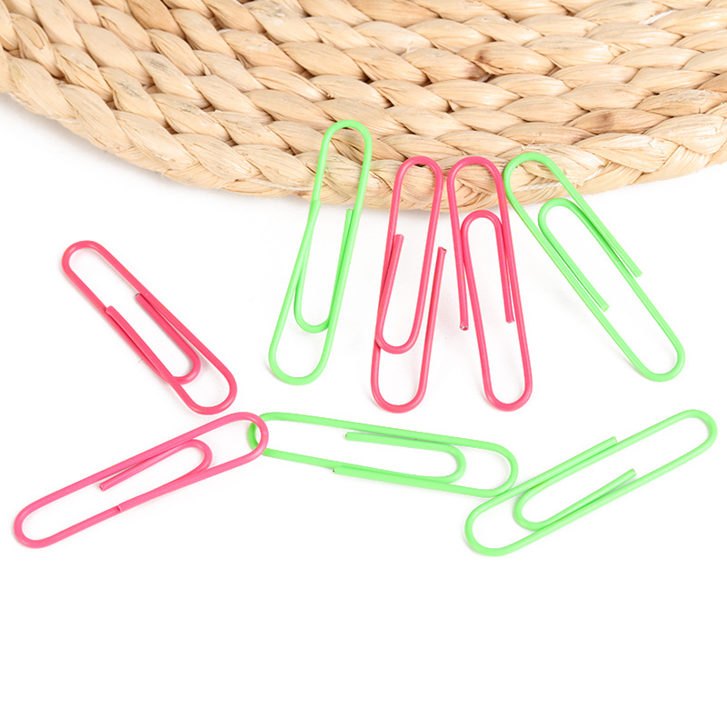 Wholesale color box 50mm paper clips, fluorescent color office drawing paper special fixed paper clips from the manufacturer pic 7