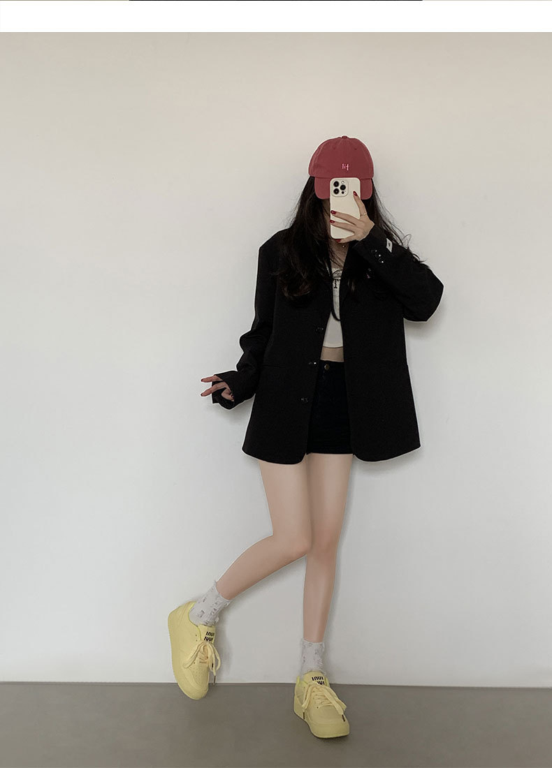 多巴胺红色厚底板鞋女2024新款miu系带小白鞋~春夏秋冬季春运动鞋详情9