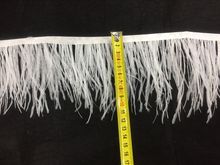厂家现货供应  67色服装辅料 鸵鸟毛布边1米起订 装饰羽毛布边详情7
