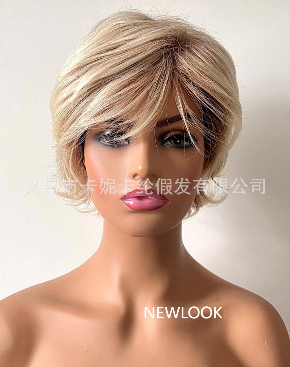 欧美新款613短款6inch 波波头human hair wig short NEWLOOK详情8