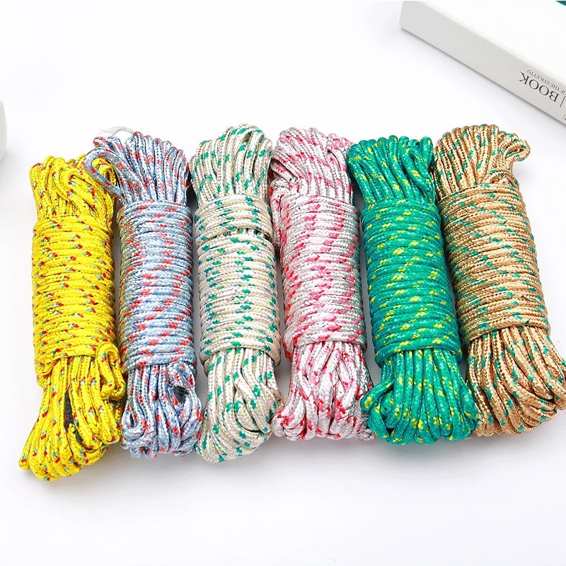 Thickened drying rope, nylon anti-slip and windproof drying rope, outdoor drying rope for clothes and quilts, 10-meter OPP bag pic 2
