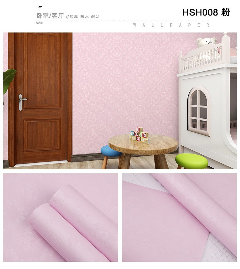 自粘墙纸自粘pvc纯色加厚卧室防水防潮直播背景自粘批发壁纸素色详情38