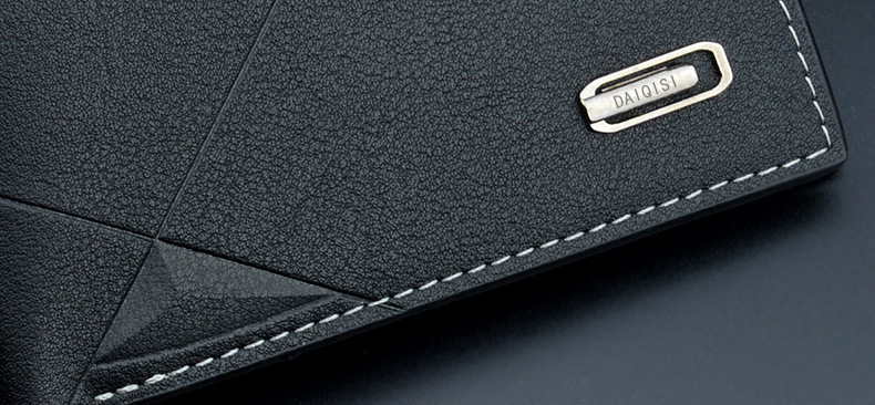 2022新款男士钱包短款多卡位时尚休闲钱夹男青年薄三折横款软皮夹详情7