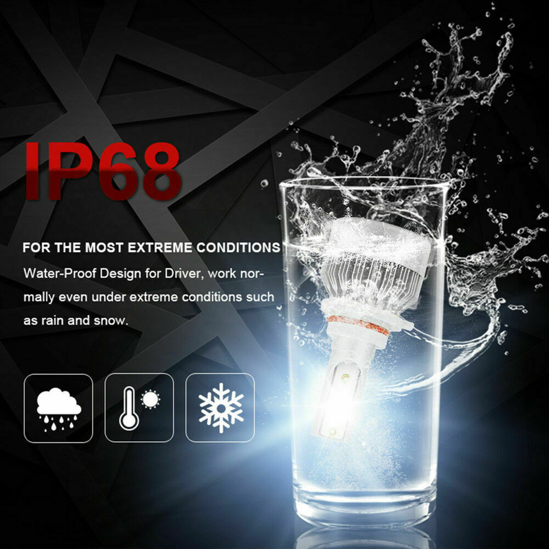 C6 led大灯 前大灯h4车灯 H7 H11 9005 36W 汽车led大灯详情13