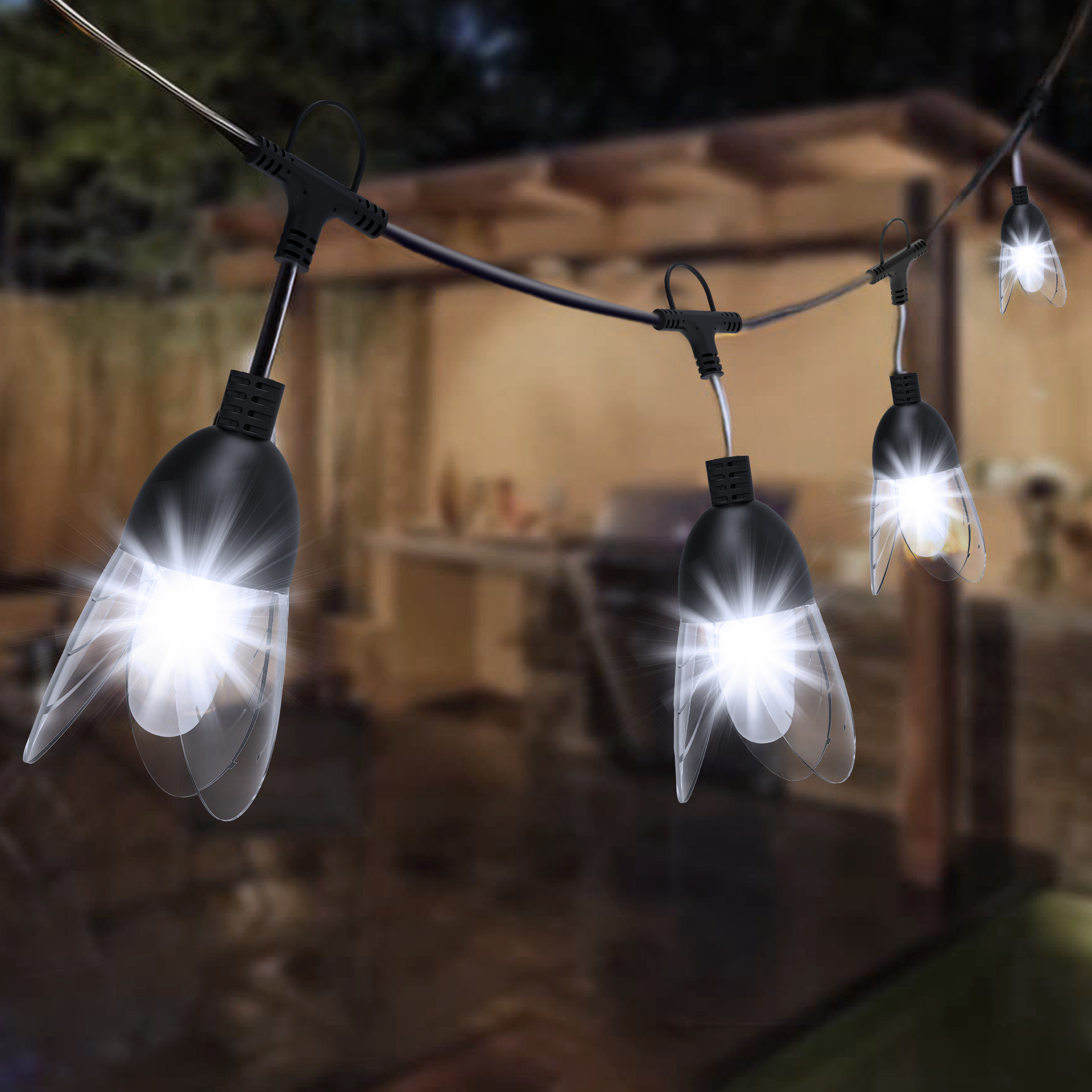 RGB color fantasma LED light string 5V control remoto APP de control de la decoración de las vacaciones de navidad LED light string gran cantidad de superior pic 9