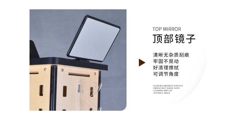 眼镜展示架太阳镜架落地式旋转移动创意颗粒板眼镜陈列货架展示架详情5