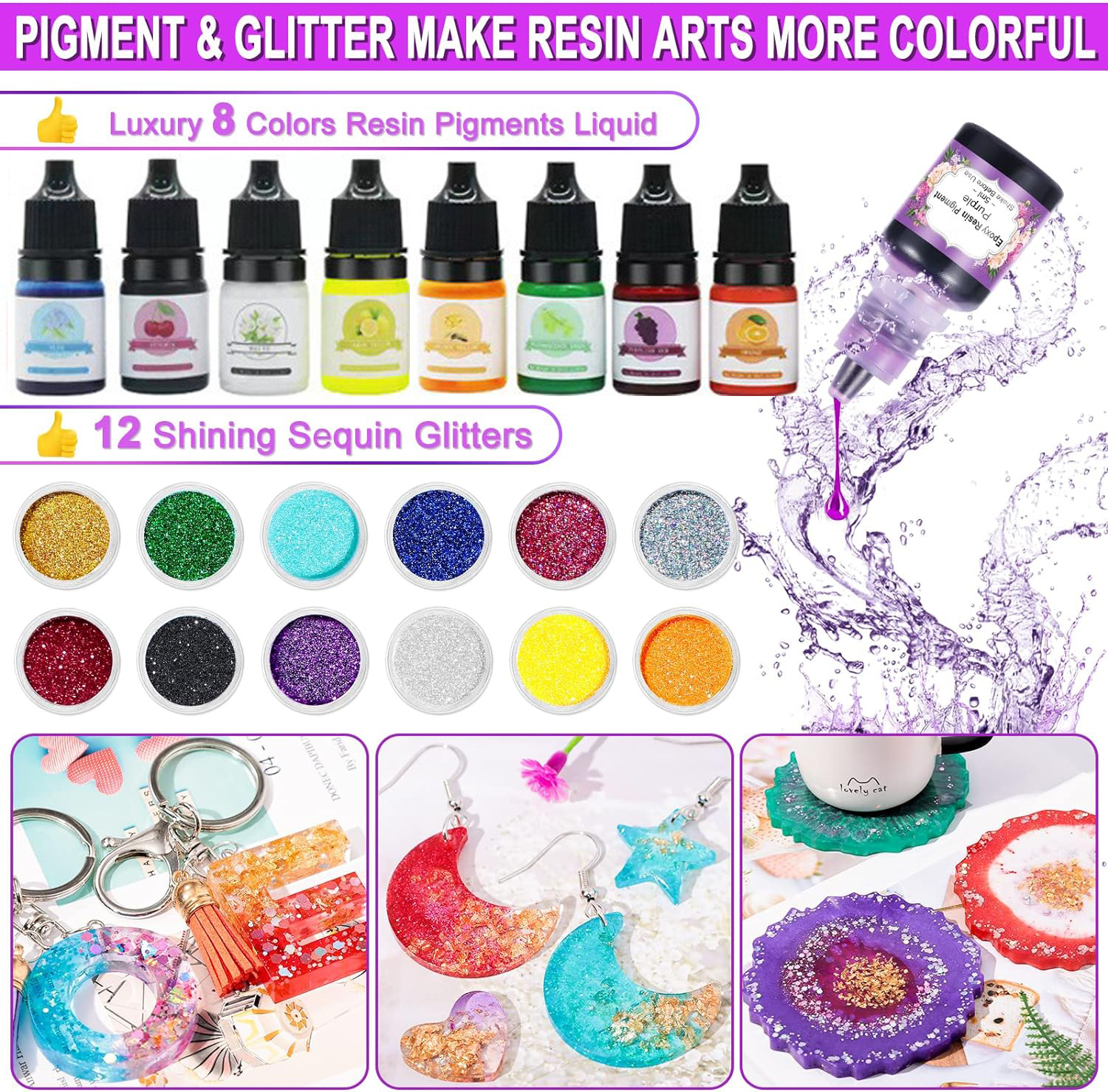 跨境滴胶模具DIY环氧树脂耳环不规则形状耳坠吊坠挂饰硅胶模具详情13