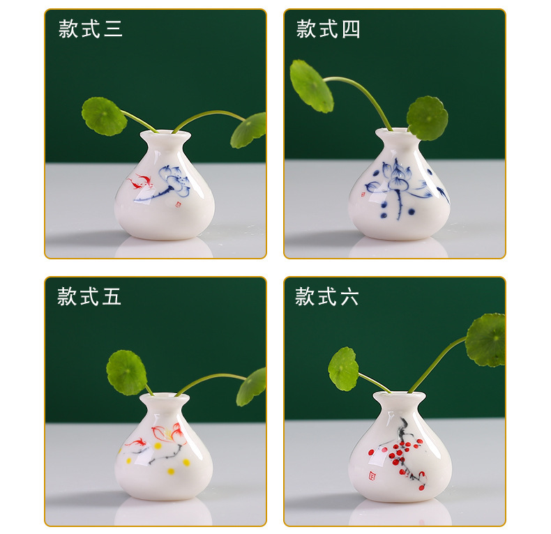Xiaoyin Ceramic Creative Mini Ceramic ornaments, hotel furniture and supplies, small vases, living room small plate decorations, modern and simple pic 5
