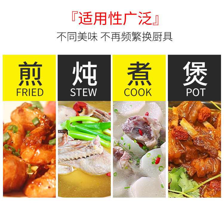 Gift set: 304 stainless steel three-piece cookware 16+20+24cm kitchen daily-use cookware combination set pic 3