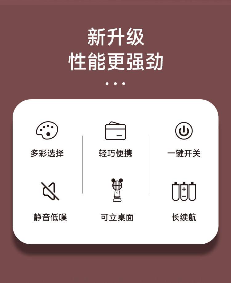 新款可爱迷你usb充电手持小风扇 便携式户外风扇学生宿舍充电风扇详情2