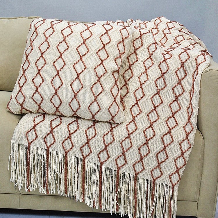 Bed cover, knitted blanket, tassel, sofa cover blanket, bed end blanket, nap blanket, air conditioning blanket, cover blanket, lap blanket, leisure blanket pic 7