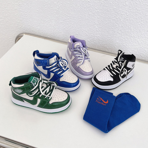 夏萌童鞋2022秋季新款男女童拼色软底板鞋儿童便捷侧魔术贴休闲鞋详情47