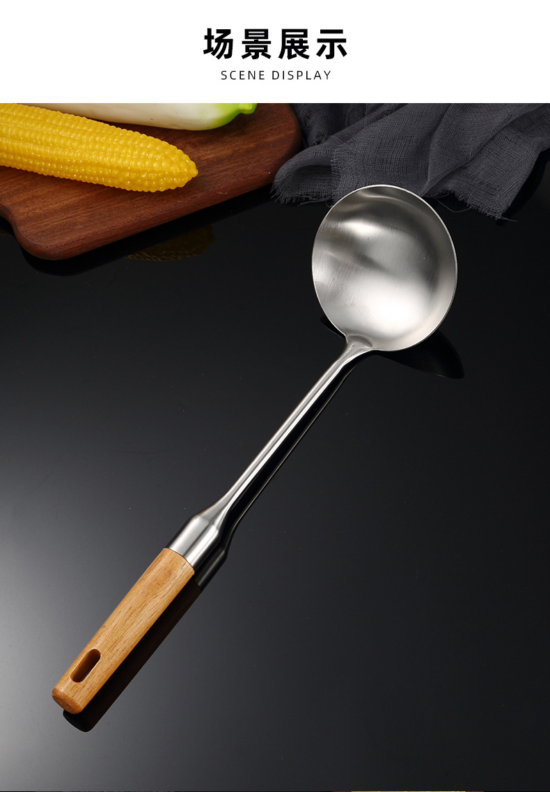 Stainless steel soup spoons, spatulas, kitchenware sets, complete kitchen cooking spatulas wholesale, household kitchenware and cooking utensils pic 10