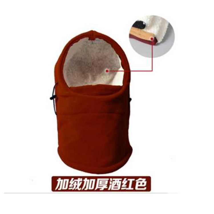 2020秋冬新款遮脸帽子 户外加绒加厚保暖头套 抓绒骑行头套帽子详情4