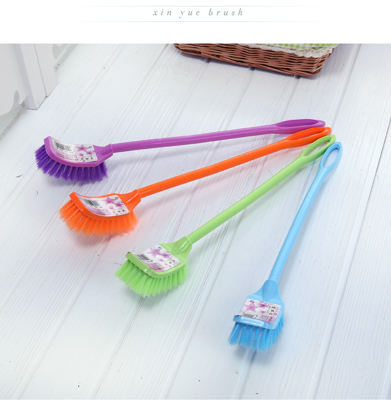 Factory direct supply of plastic long-handled cleaning brushes, no blind spots, toilet brushes, toilet brushes, household utensils wholesale pic 15