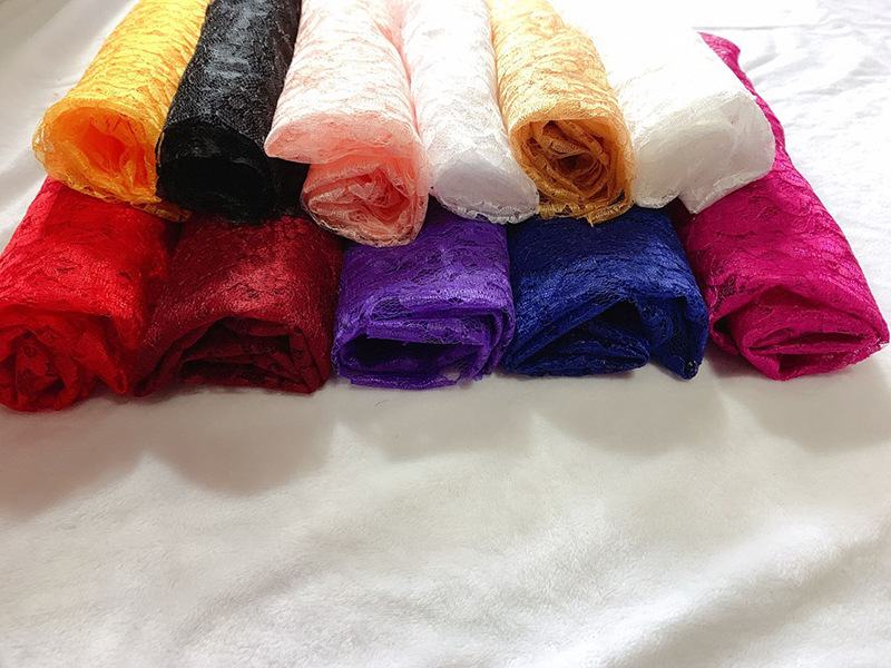 Factory direct sales of large orchid lace fabric, Chinese-style bright silk fabric skirts, wedding dresses, lace trim accessories pic 9