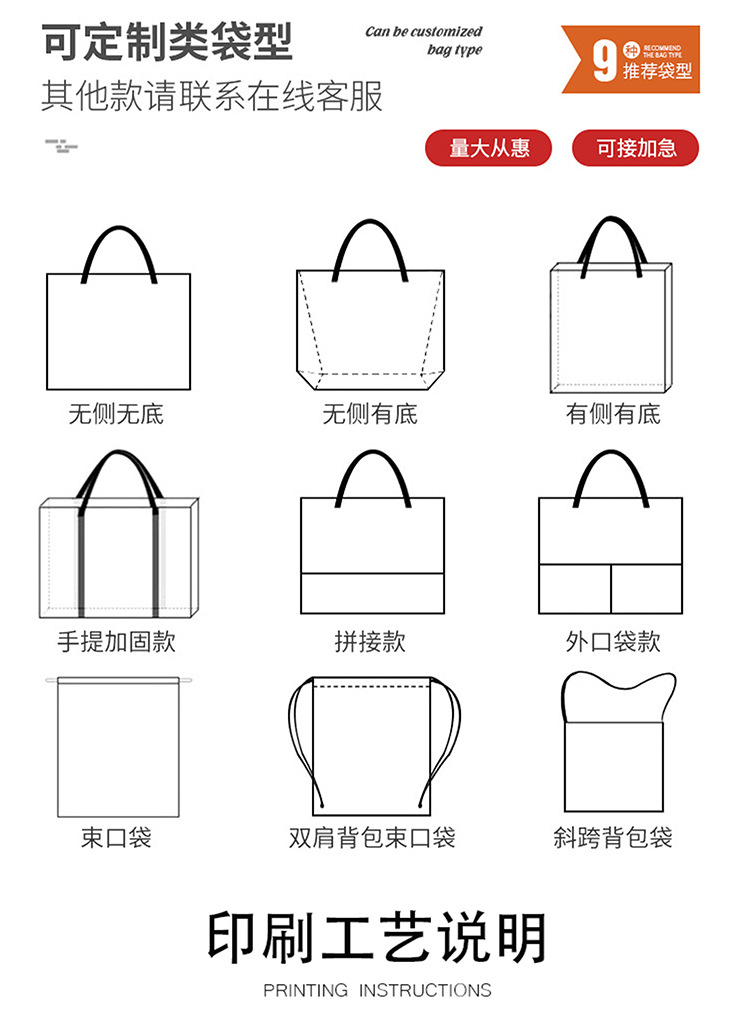 Fashionable printed canvas bags, custom-made hand-held shopping bags, eco-friendly advertisements, drawstring double-shoulder backpacks, cotton bags pic 8