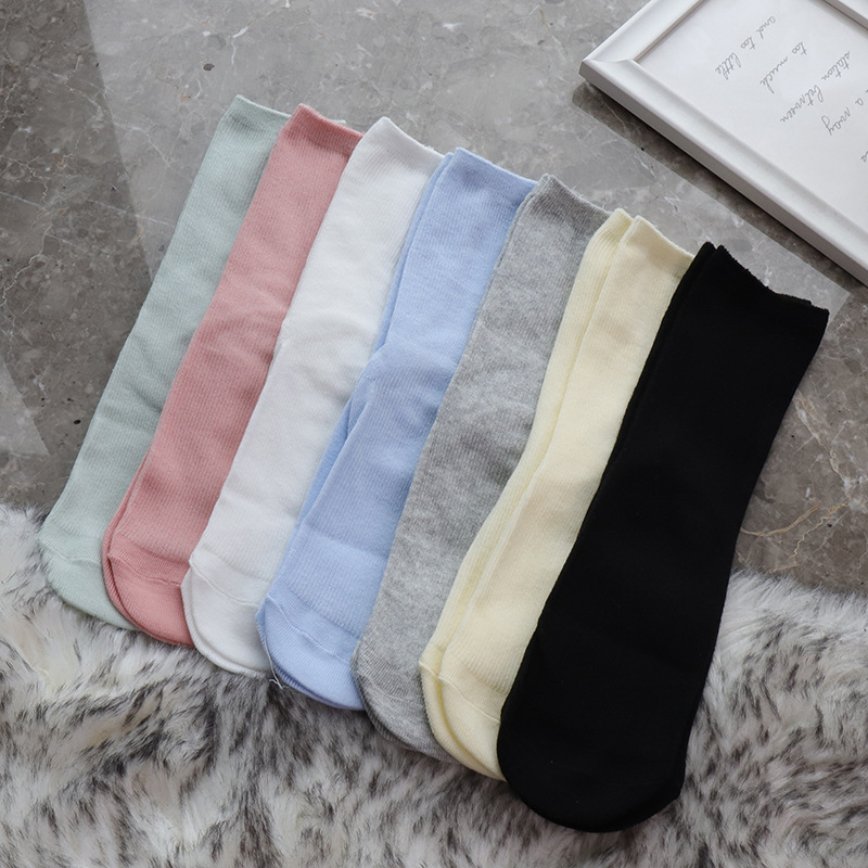 新春夏秋季韩国东大门亮银丝洋气丝袜中筒条纹长袜堆堆袜INS潮袜详情2