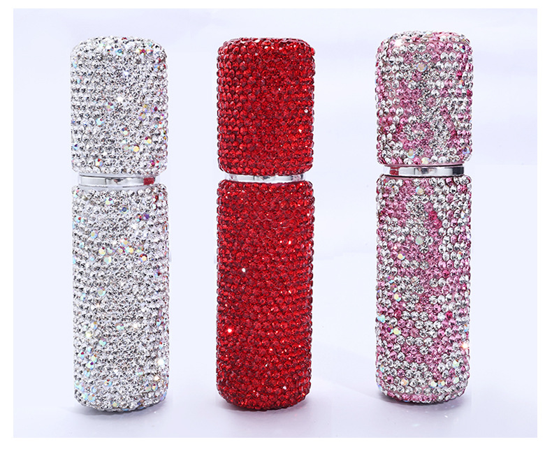 Wholesale of 10ml vacuum-pressed sample bottles for diamond-encrusted perfume, mini spray bottles for makeup and travel pic 13