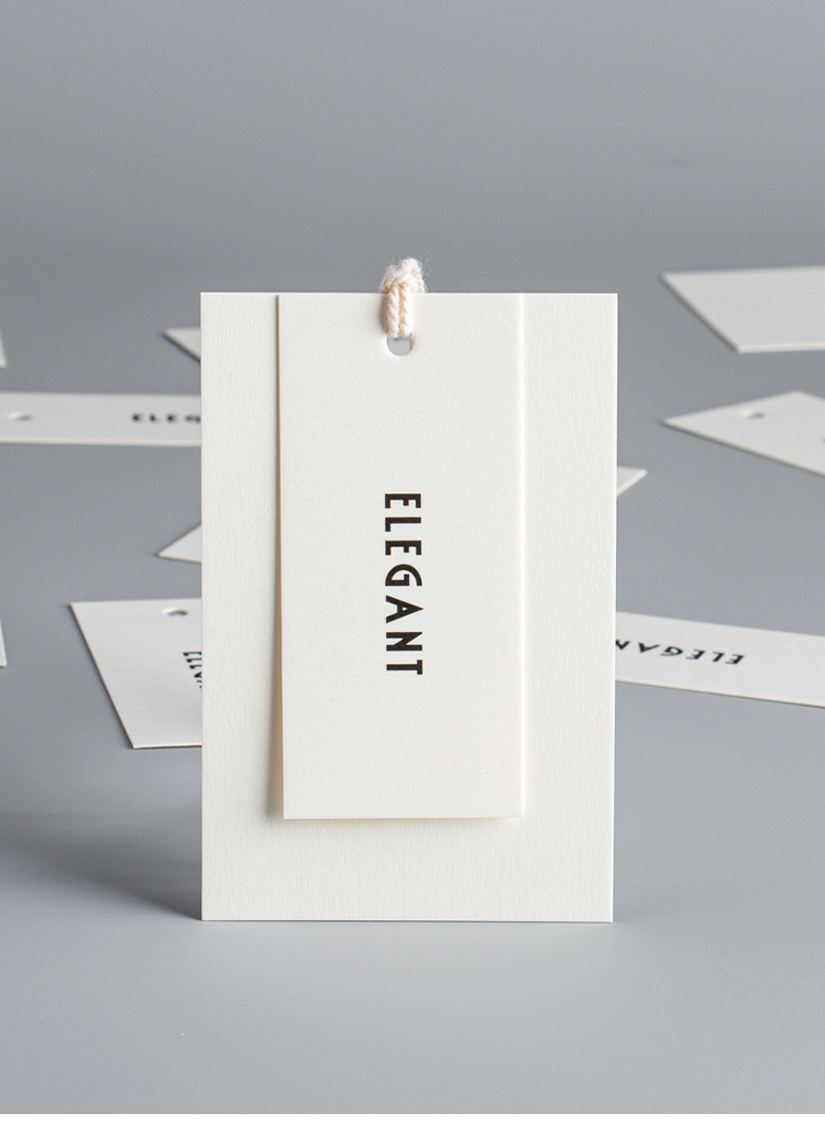 米白卡象牙卡吊牌订 制服装通用挂牌设计订 做LOGO定 制标签现货详情4
