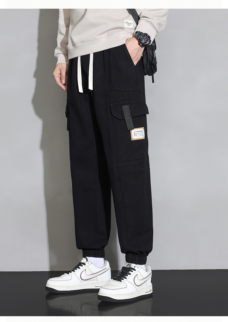 Pantalones de carga hombres 2023 nuevo otoño marca de moda juvenil holgada versátil pies de túnica para hombres tamaño grande pantalones casuales para hombres pic 20