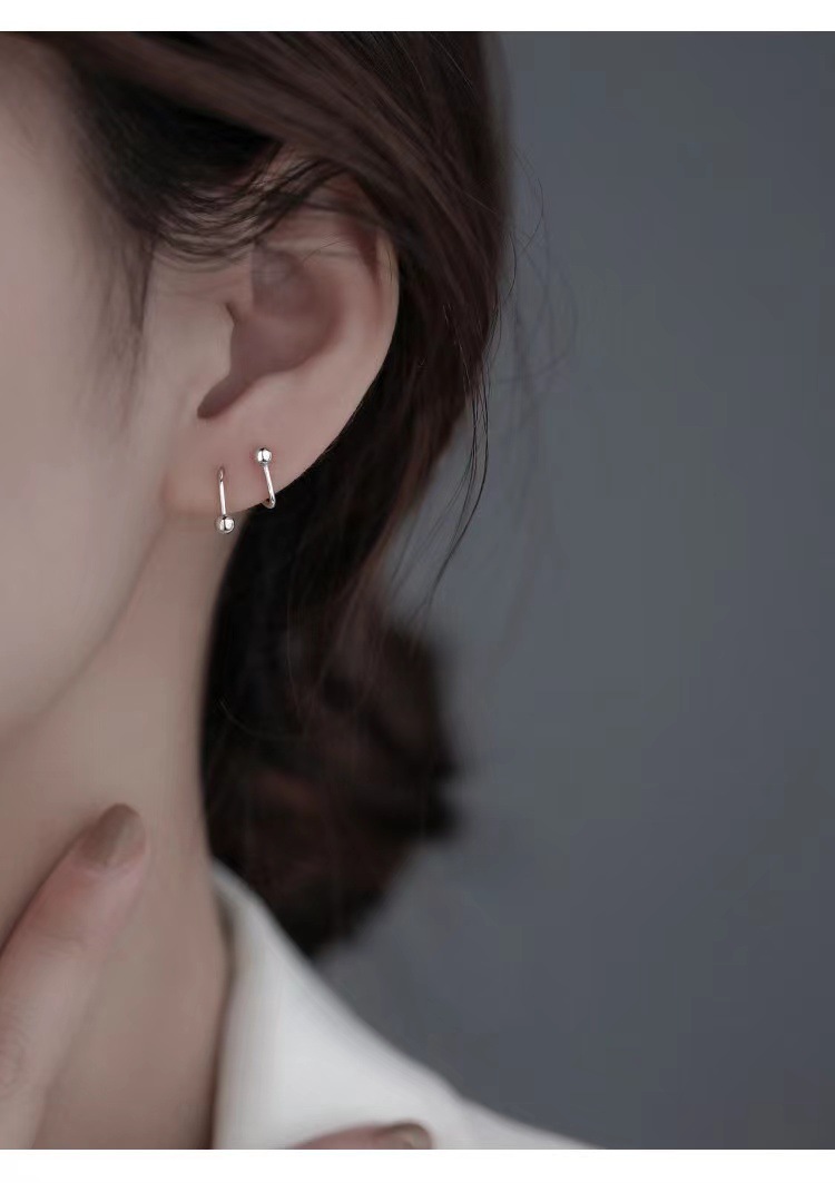 s925 sterling silver spring stud earrings for women, 2023 New style, personalized and light luxury stud earrings, small and exquisite earrings, high-end earrings pic 7