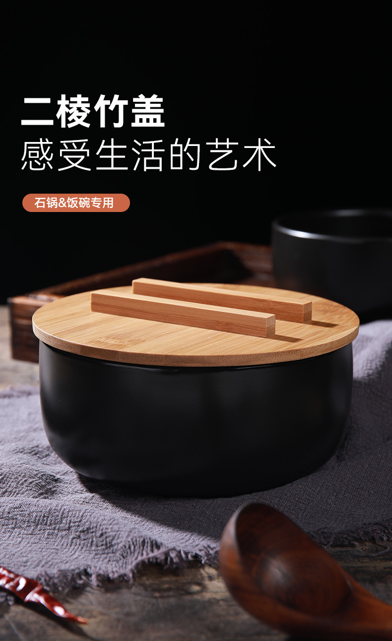 Korean stone pot bibimbap dry pot Korean ceramic pot commercial braised chicken clay pot 煲仔饭 clay pot high-temperature resistant earthenware pot pic 26