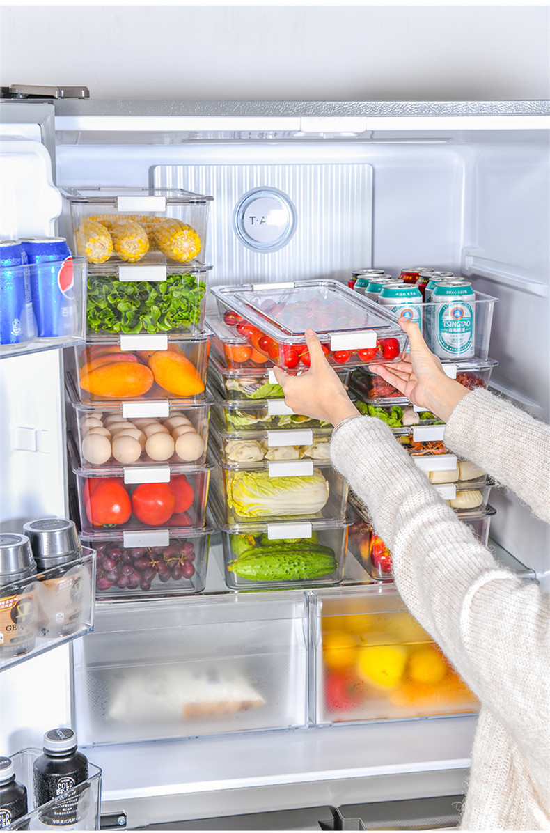 鸡蛋生鲜水果饺子盒冷冻食品级收纳盒PET家用厨房冰箱透明保鲜盒详情7