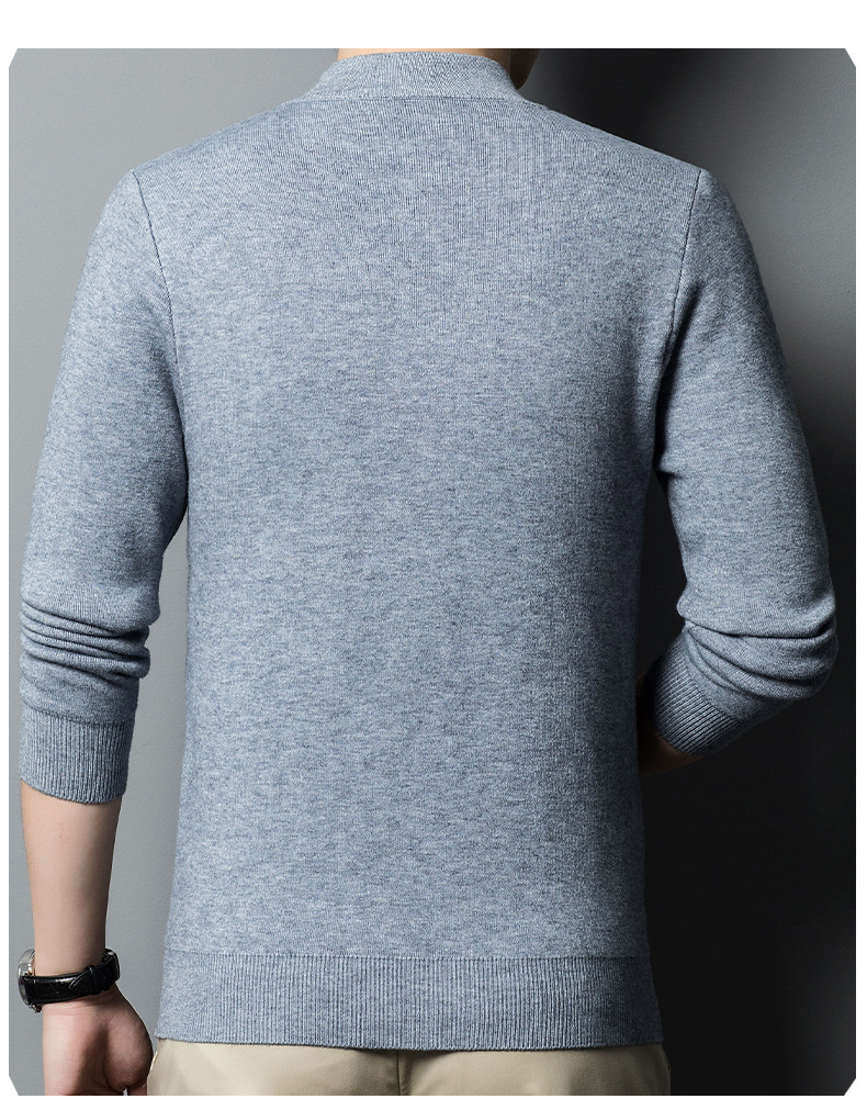 Imitación cashmere otoño invierno hombre suéter de cuello medio alto hombre joven slim legging jersey hombre pic 19
