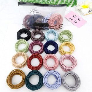 Cross border europa y Estados Unidos color sólido cristal satén cuerpo grueso rizo de pelo francés retro gordos cordón de cabeza diy paño elástico accesorios para el pelo pic 8