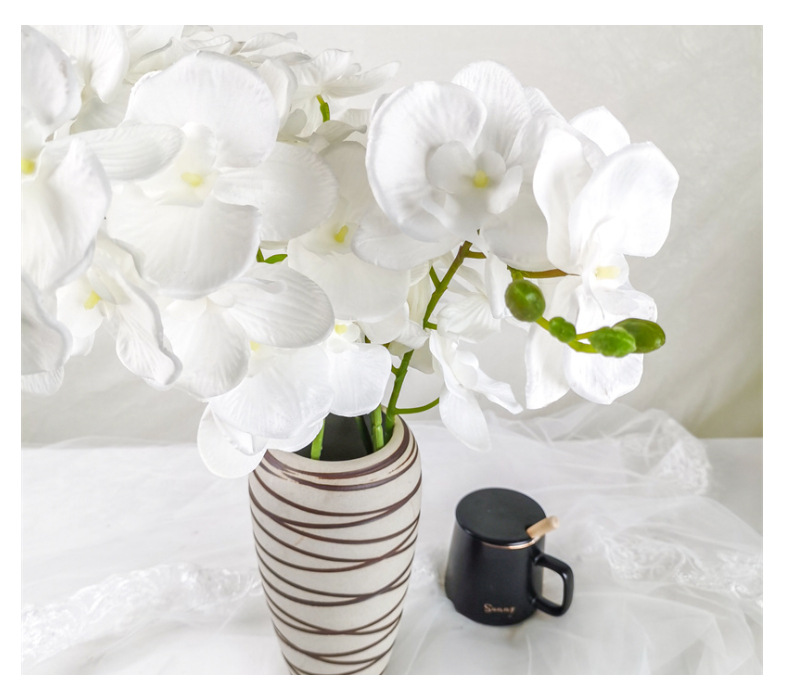 蝴蝶兰仿真花假花婚庆家居庆典装扮户外酒店装饰拍照摄影道具详情25