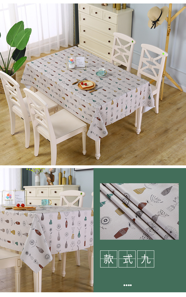 【LOVELY HOME】【 Chi Jia 】 Oil-proof no-wash tablecloth e-commerce Group purchase manufacturer wholesale Thickened and enlarged waterproof and oil-proof tablecloths, kitchen tablecloths, European-style tablecloths, geometric printed tablecloths pic 19