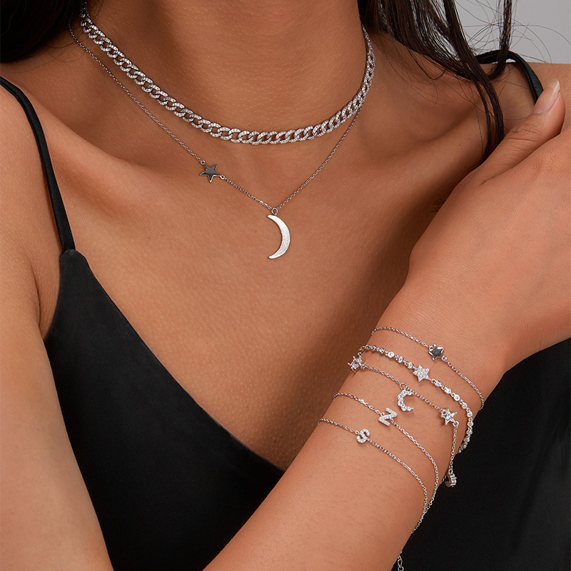 925 sterling silver bracelet with 26 letters set with zircon, a niche, light luxury and high-end style, an ins sterling silver bracelet, a cross-border bestseller accessory pic 10