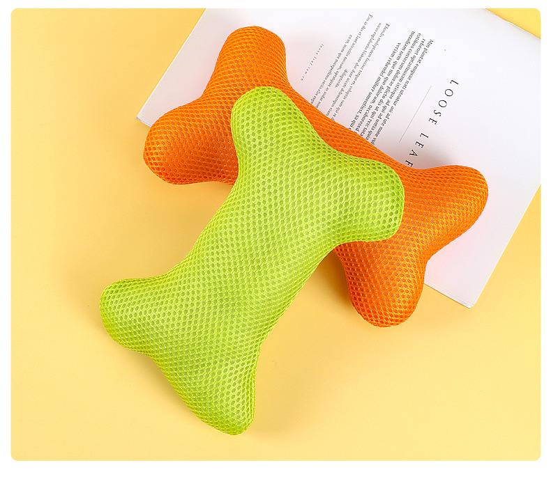In stock: Dog teething and biting toys, bone-shaped honeycomb grid paper dog toys, plush pet toys pic 9