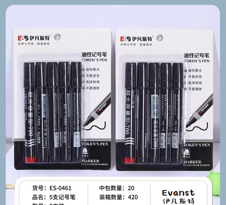 The manufacturer produces in-stock marked erasable pens without logos, black dry erasable pens, water-based whiteboard pens and blackboard erasers pic 6