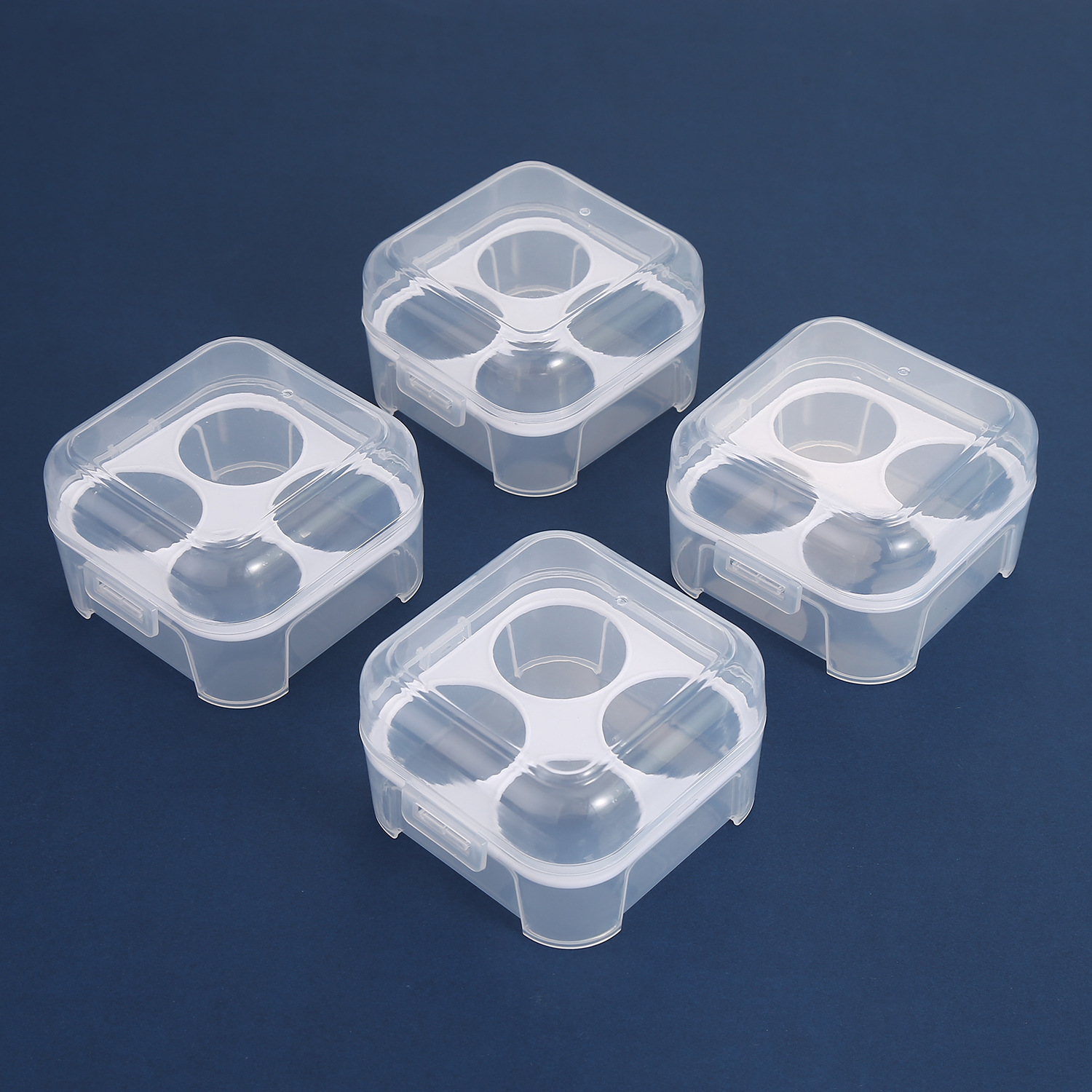 塑料盒 4个装美妆蛋盒 美妆蛋收纳盒 四格粉扑包装盒 粉扑鸡蛋盒详情3